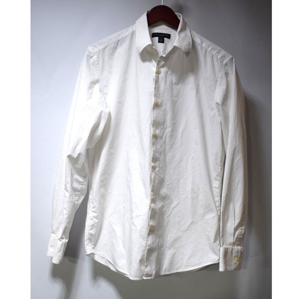 Banana Republic Slim Fit Dress Shirt Men’s Medium White Button Up